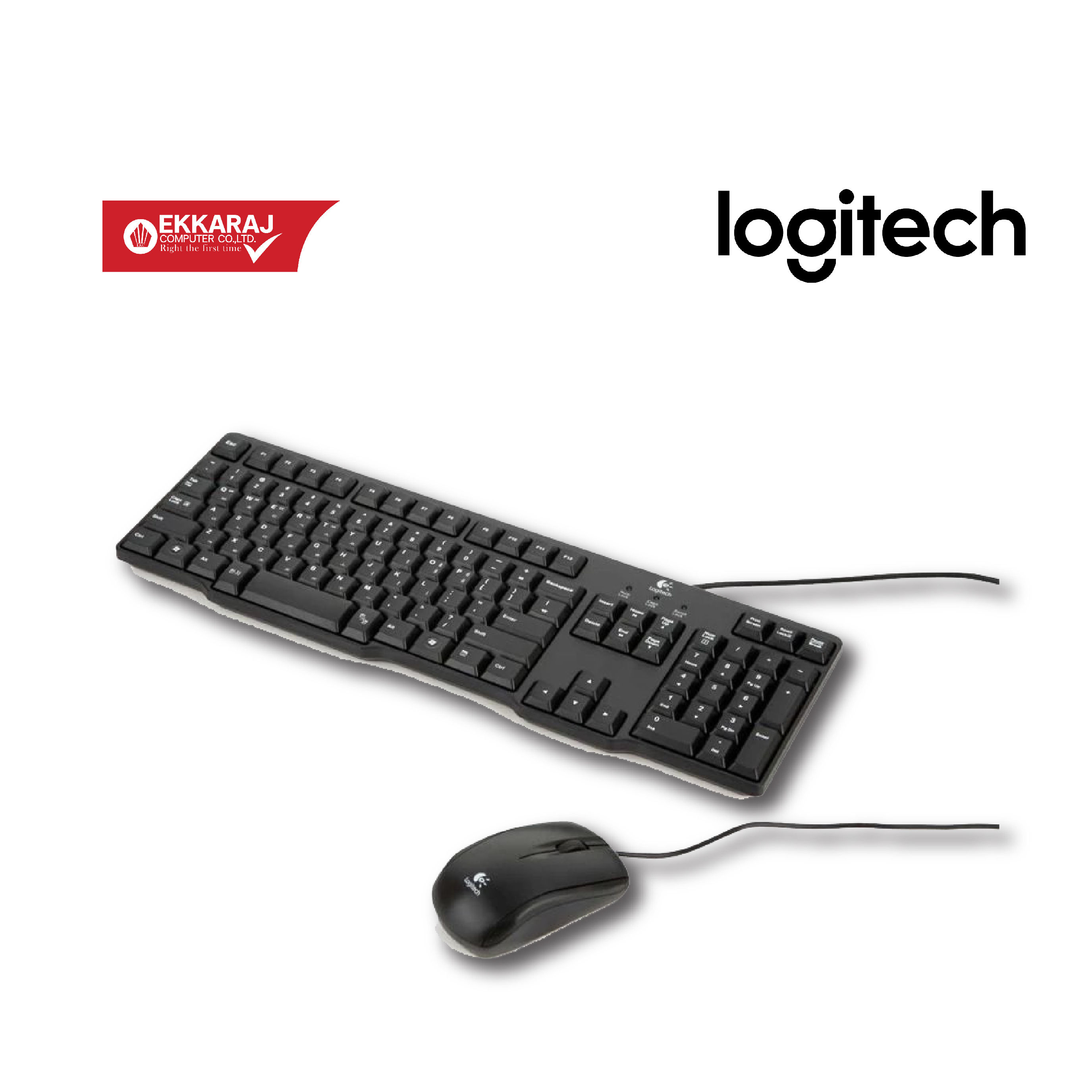 คีย์บอร์ดเมาส์ Logitech Keyboard+Mouse รุ่น MK10
