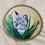 Thumbnail: Original Hand-Painted Cat on Wood Slice