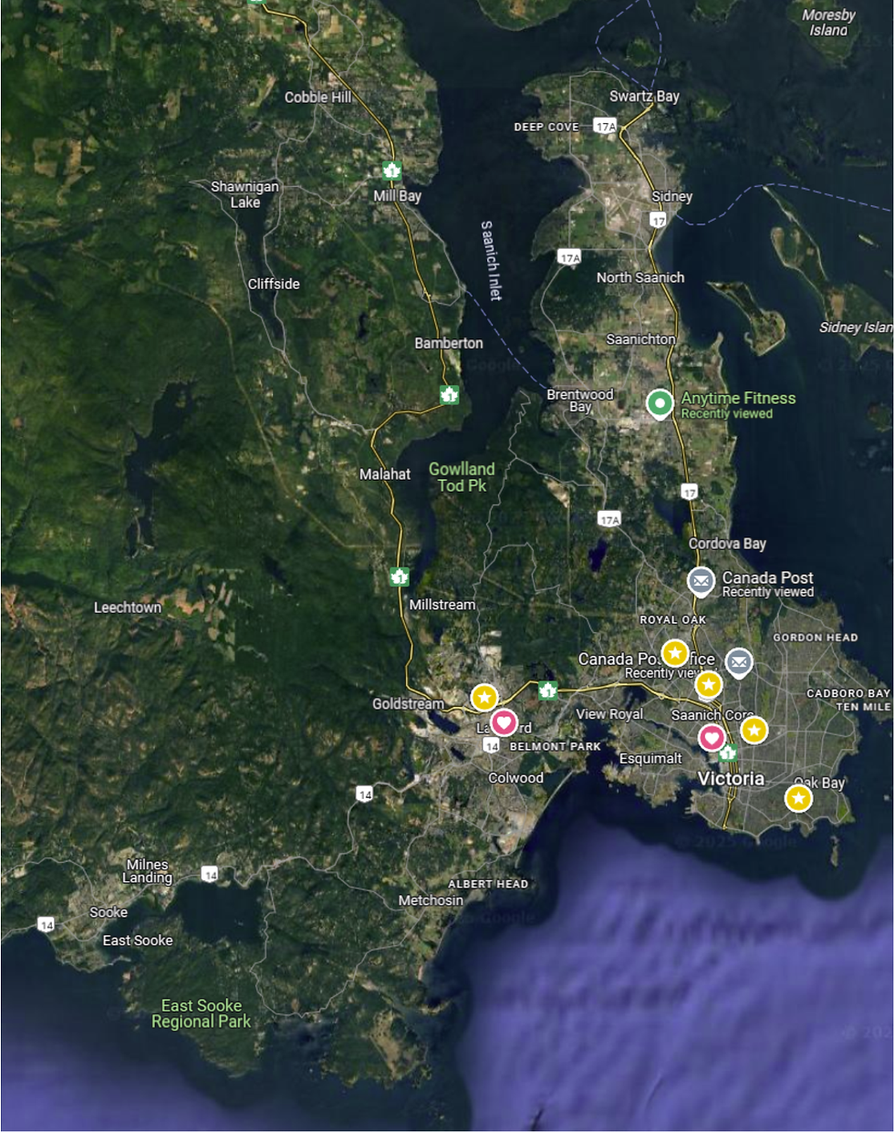 map of Greater Vancouver Island to Millbay.bmp