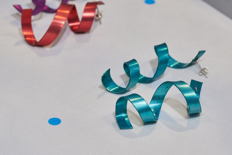 Thumbnail: Blue Ribbon Earrings