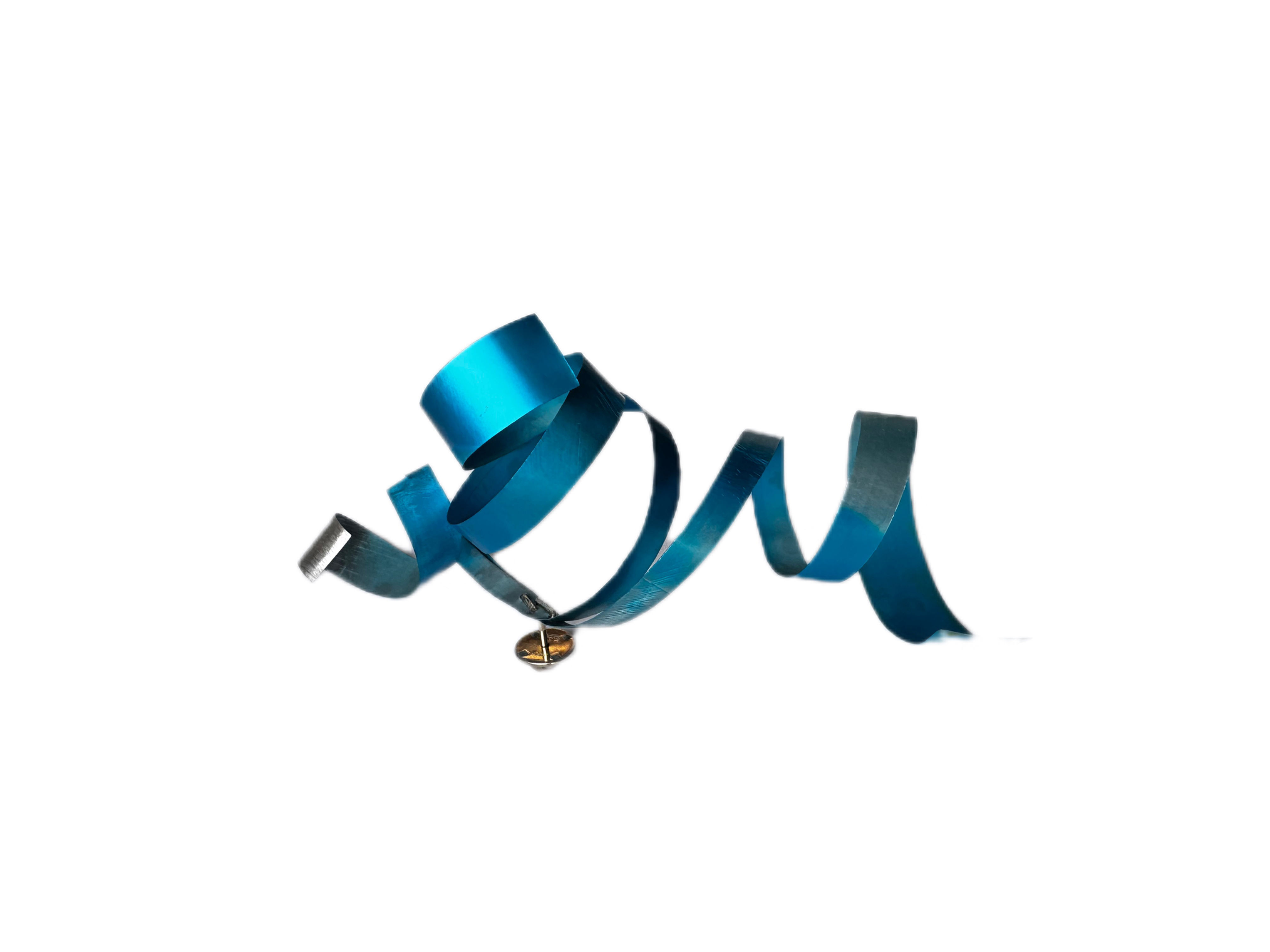 Blue Party Ribbon Pin
