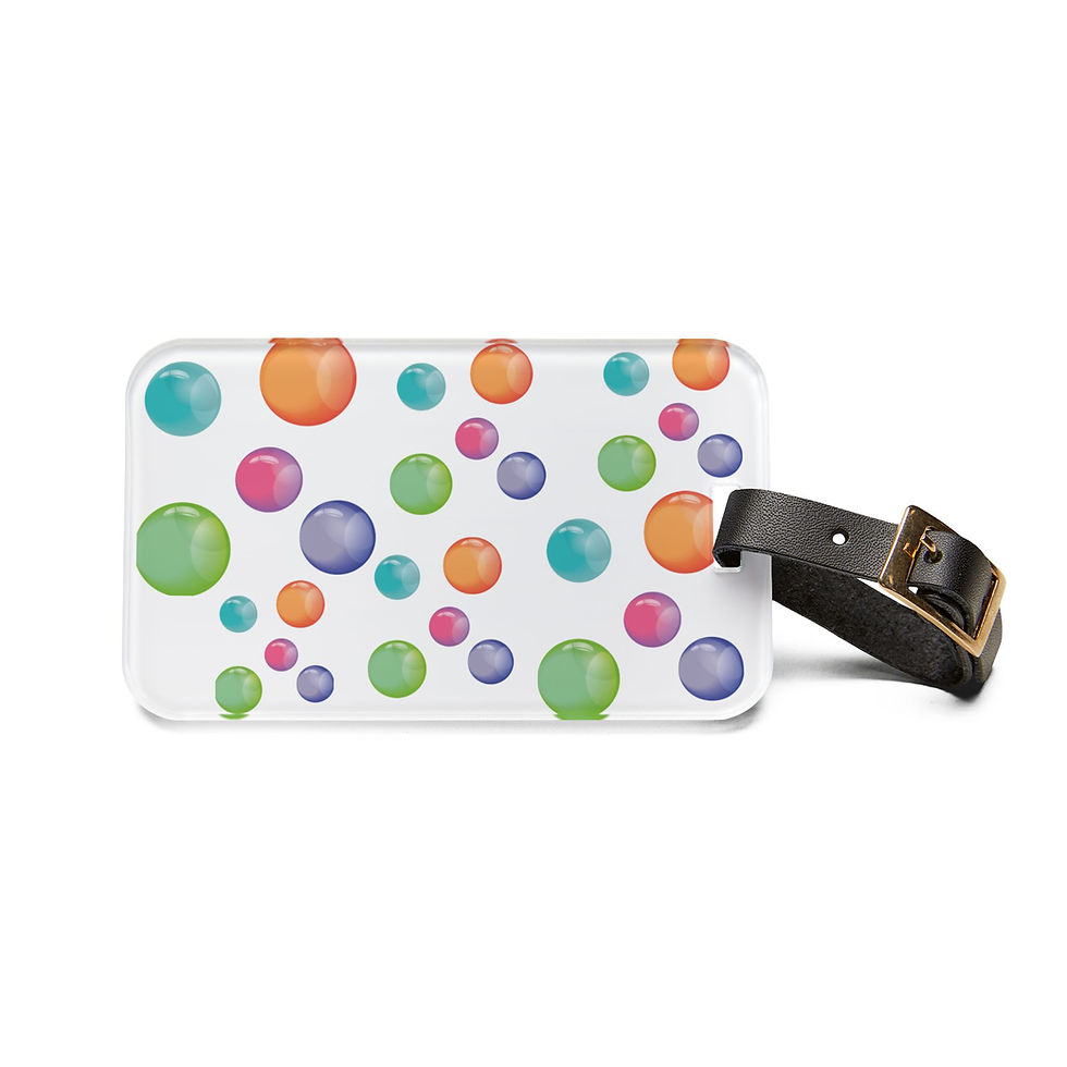 Thumbnail: Colorful Bubbles Luggage Tag