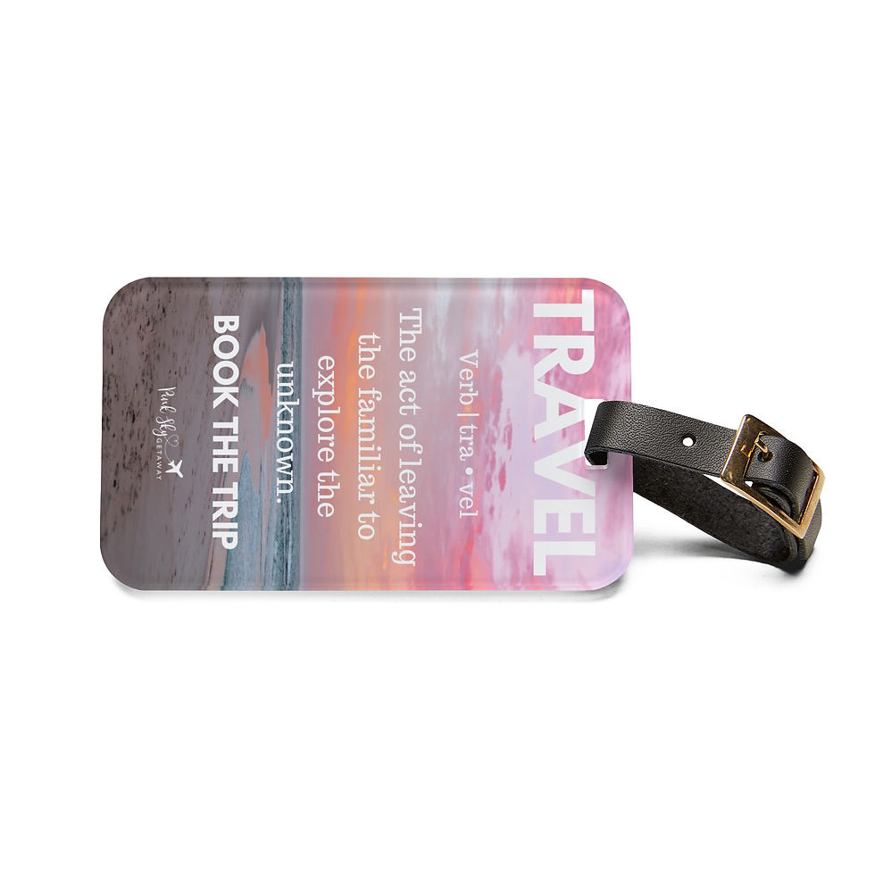 Thumbnail: Travel Definition Pink Sky Luggage Tag