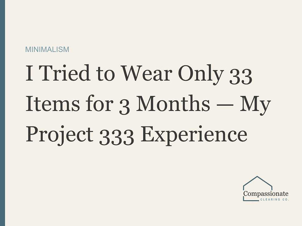 I Tried to Wear Only 33 Items for 3 Months — My Project 333 Experience