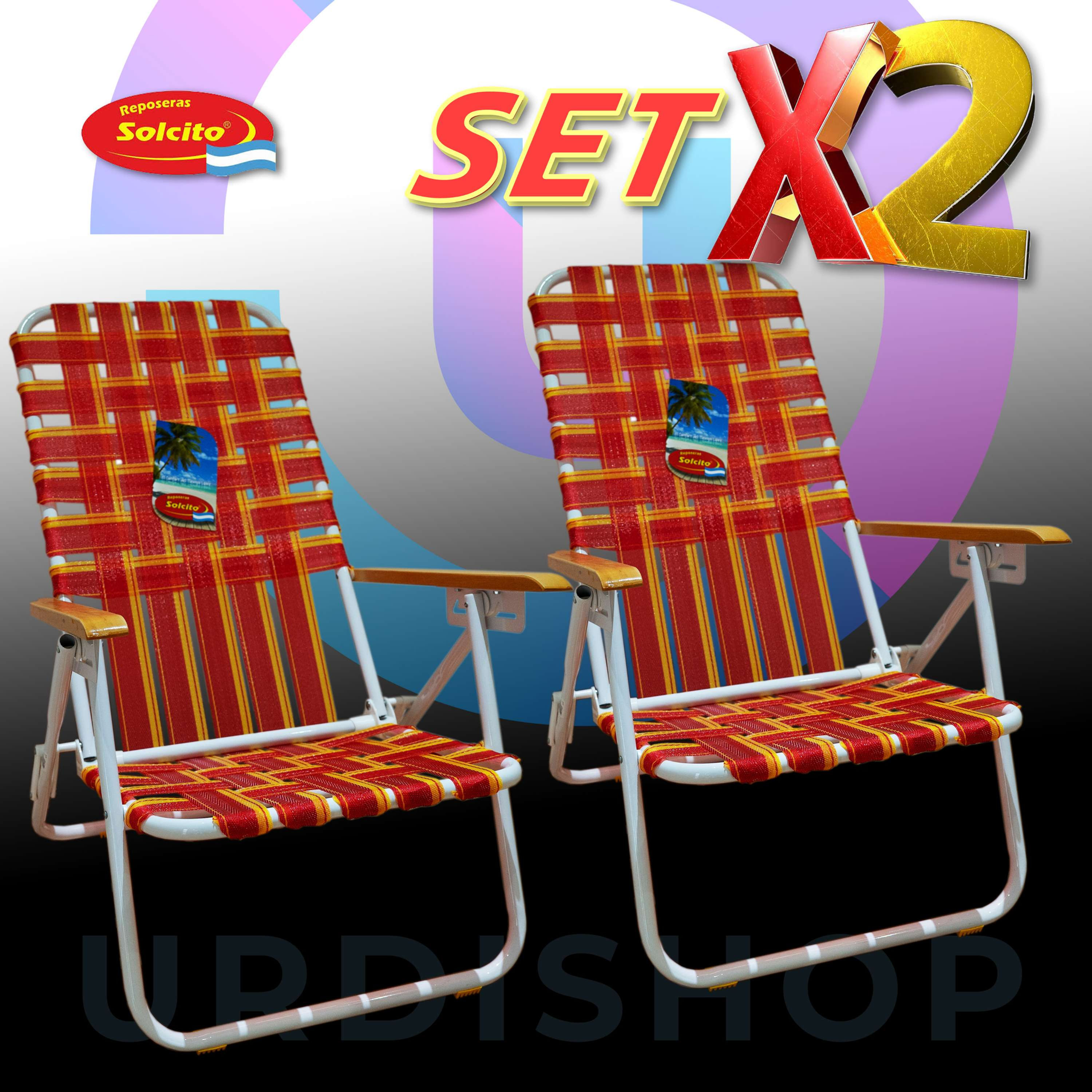 Set 2 reposeras 1060 bajas acero 7/8 bajas