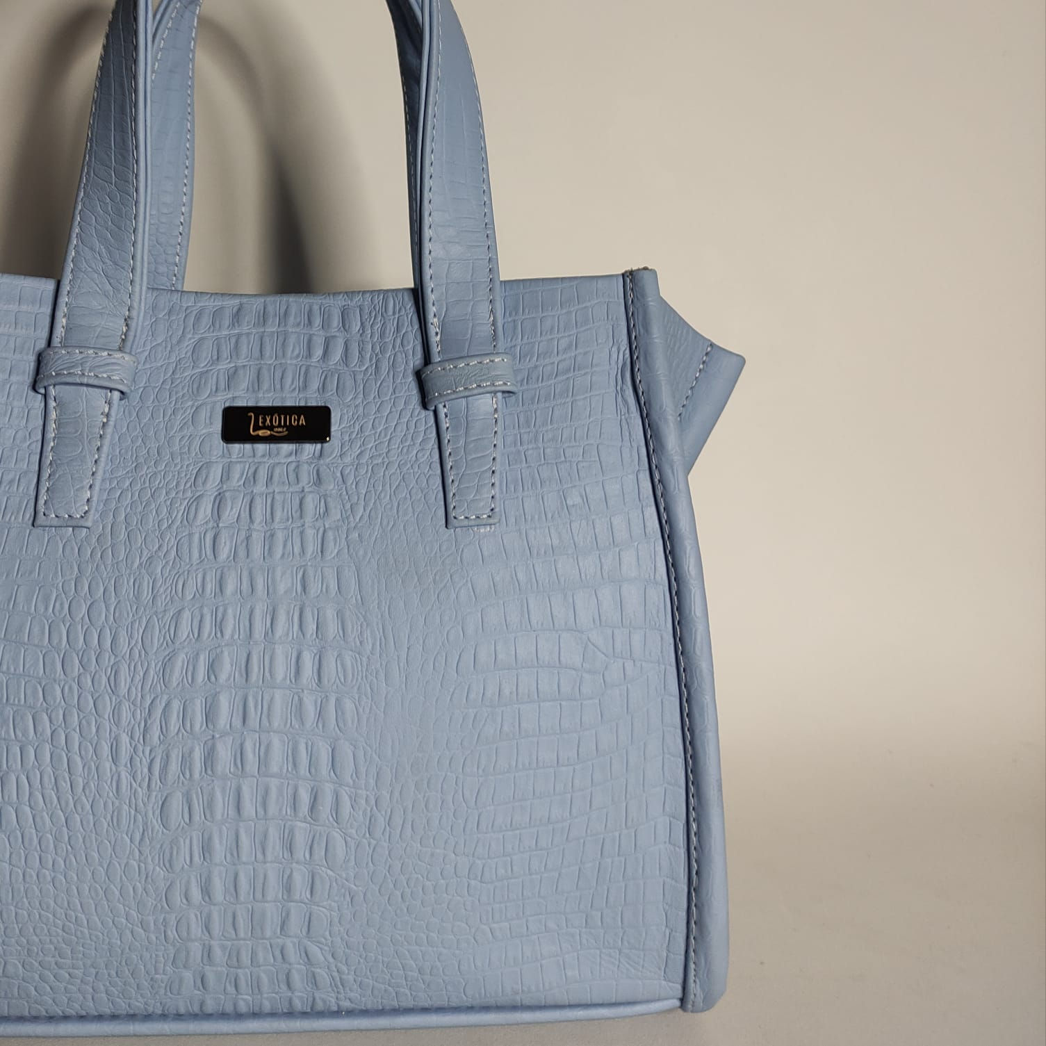 TOTE VICTORIA - Celeste Cocodrilo