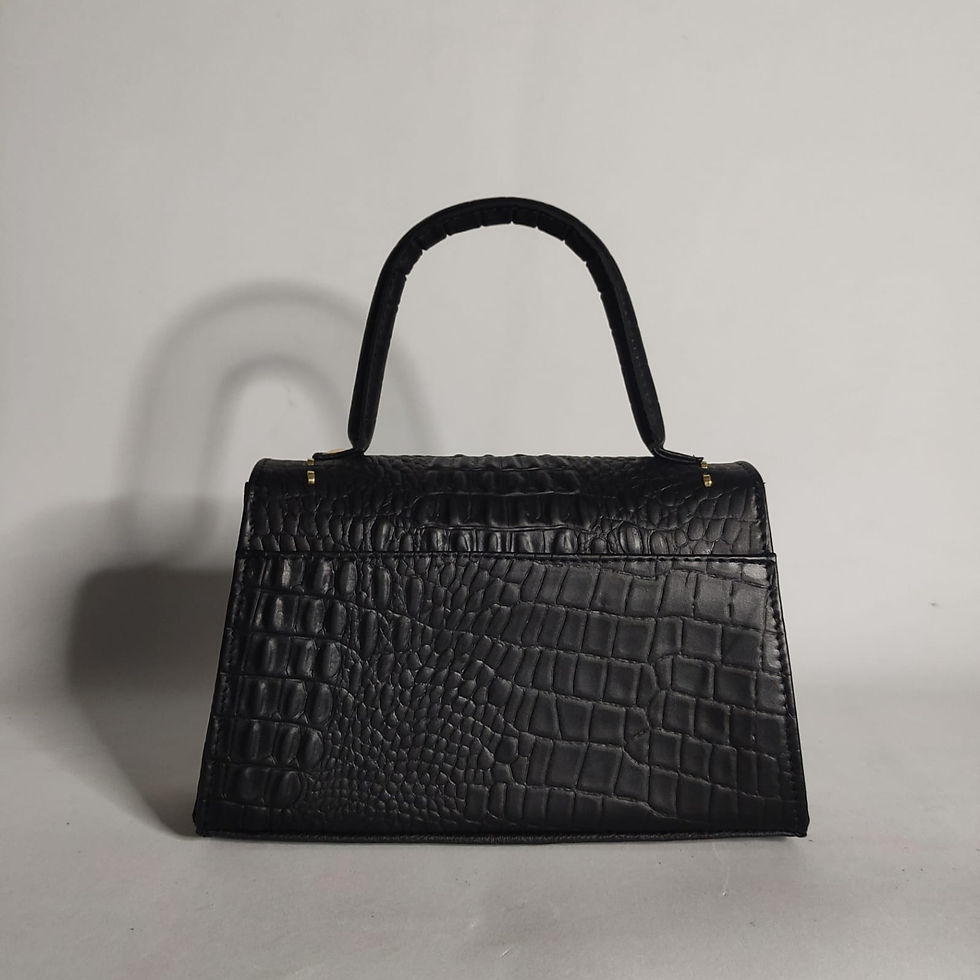 Miniatura: BAGUETTE MILÁN - Negro Cocodrilo