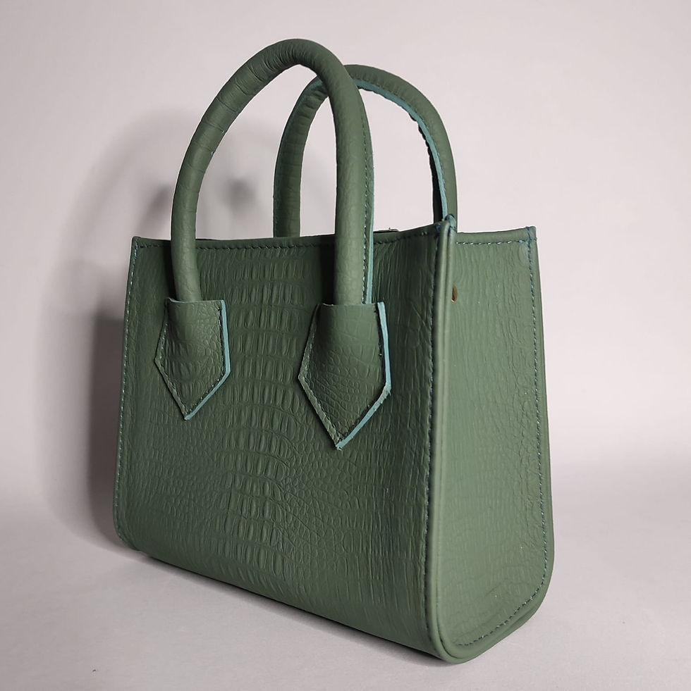 Miniatura: MINI TOTE TAIPÁN - Pistacho Cocodrilo