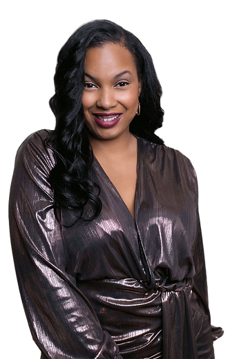 Daralynn Walker smiling, wearing a metallic brown-colored top