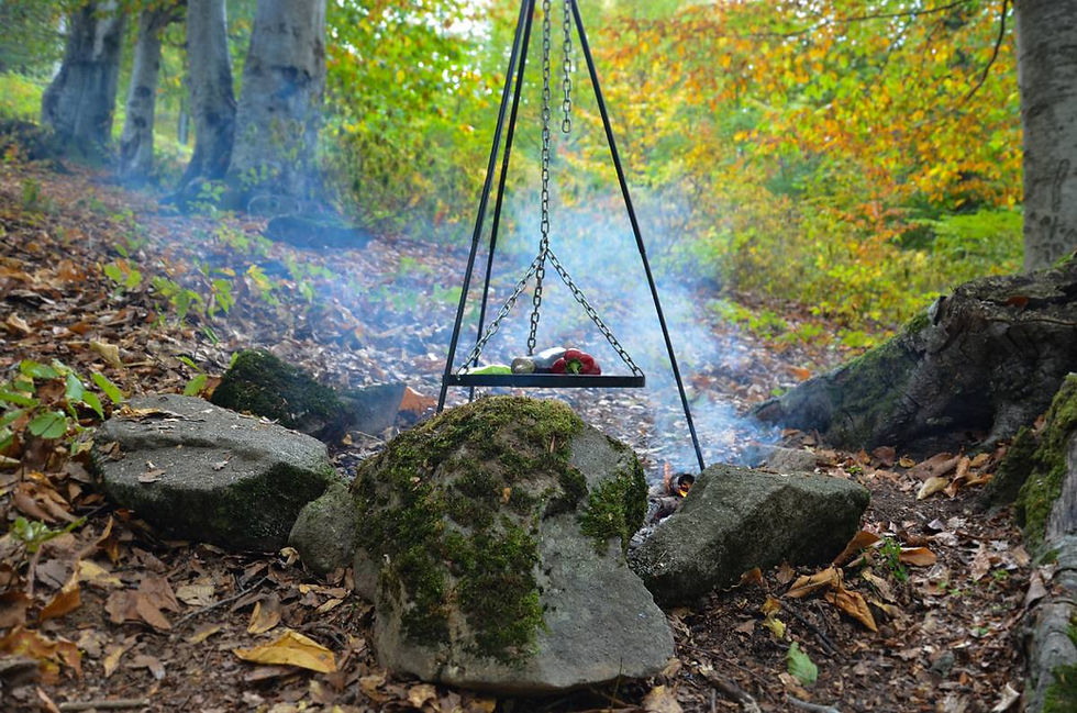 Küçük resim: Eklenti:Üç Ayak ve Bushcraft Mutfağına Uygun 25 Cm Çaplı Askı Izgara