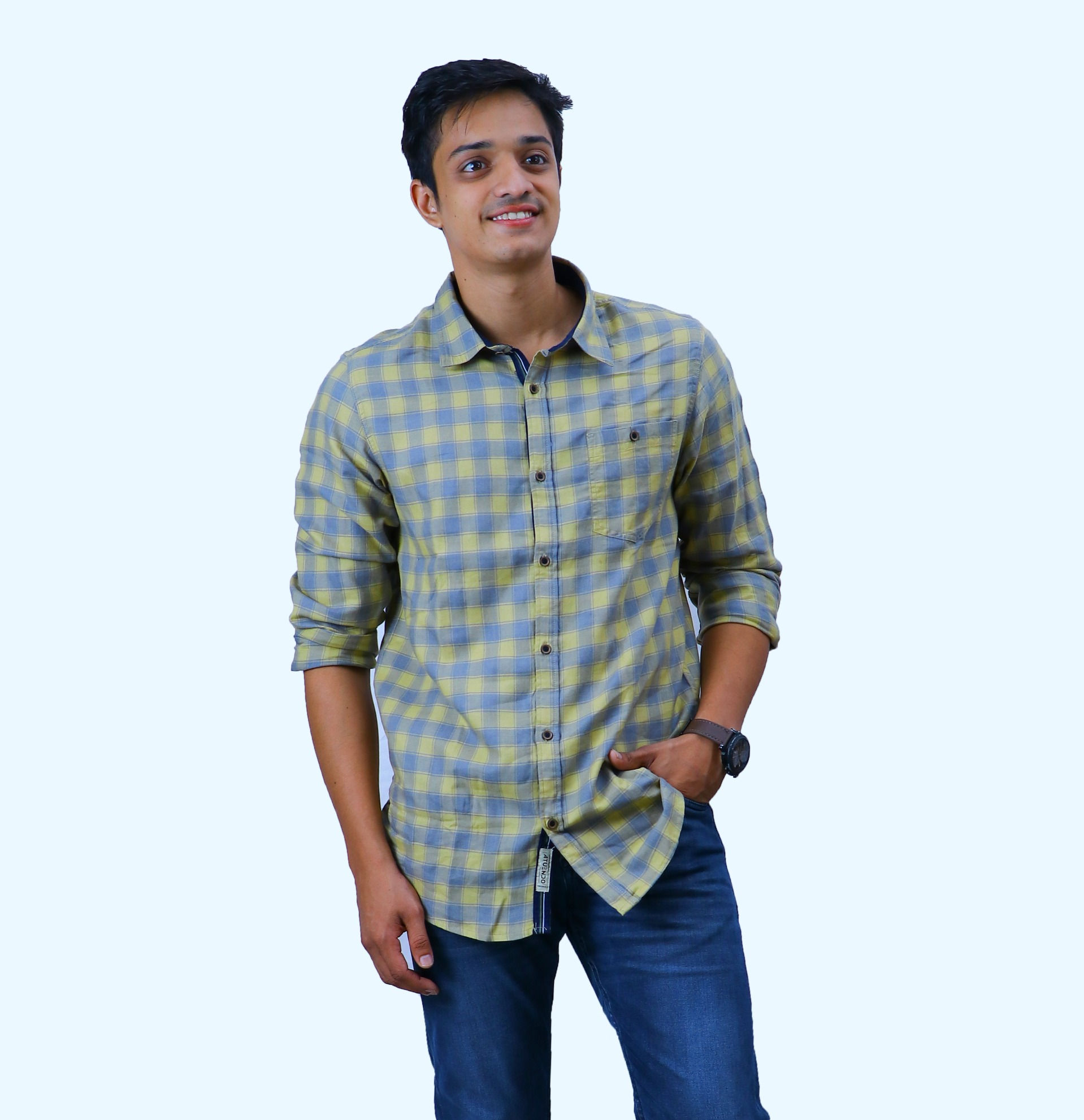 Yellow & Blue Checked