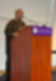 Jonathan Edwards at NYU podium