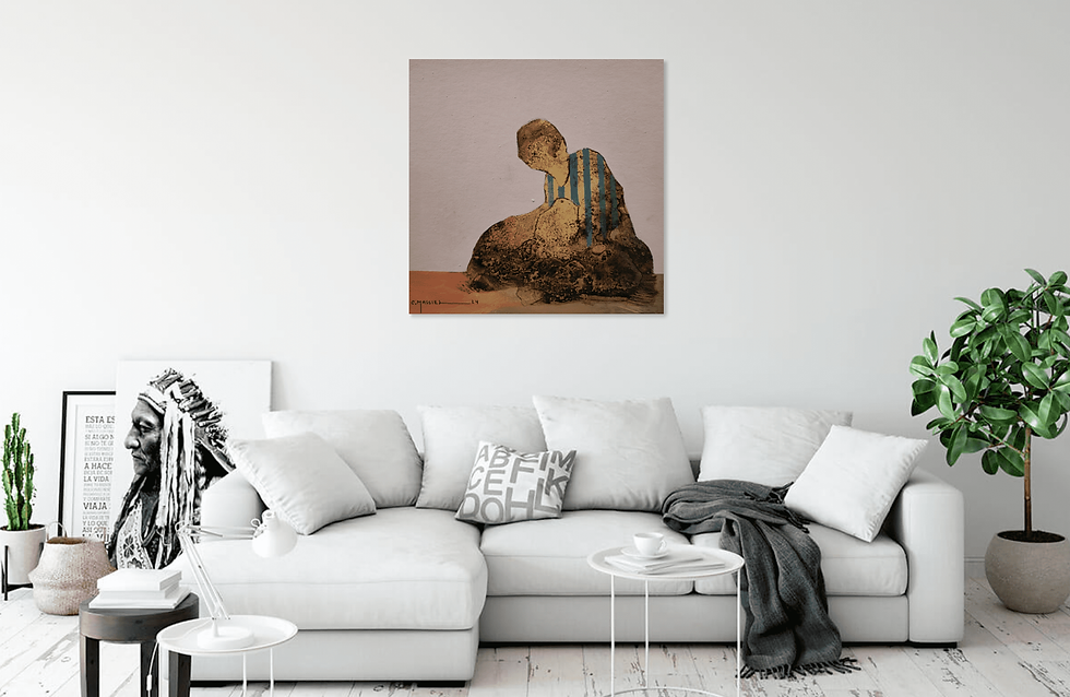 The Muisca Gallery – Hector Massiel – Colombia es el camino – EL HOMBRE DE LA CAMISA RAYADA