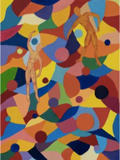 Œuvre de Beji Artmoz intitulée Evocation exposée à la Galerie d'art contemporain ‘The Muisca’ à Paris