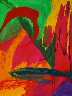Œuvre de Jacqueline Poitevin intitulée Fleurs Tropicales à la Galerie d'art contemporain ‘The Muisca’ à Paris