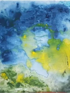 Œuvre de Jacqueline Poitevin intitulée Luna llena en la Selva Chocoana à la Galerie d'art contemporain ‘The Muisca’ à Paris