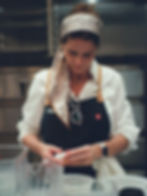 Paula cooking at LB Eatery & Wine kitchen