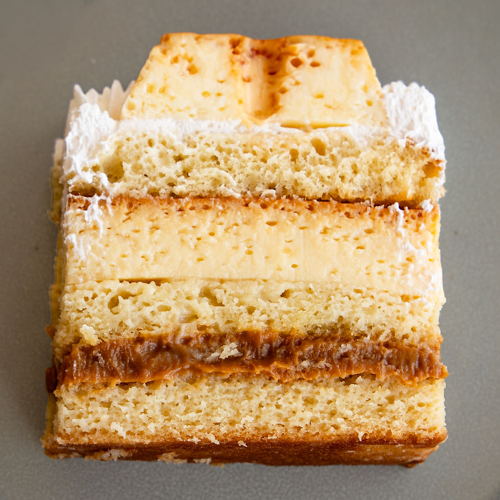 Lady Baker flan cake slice
