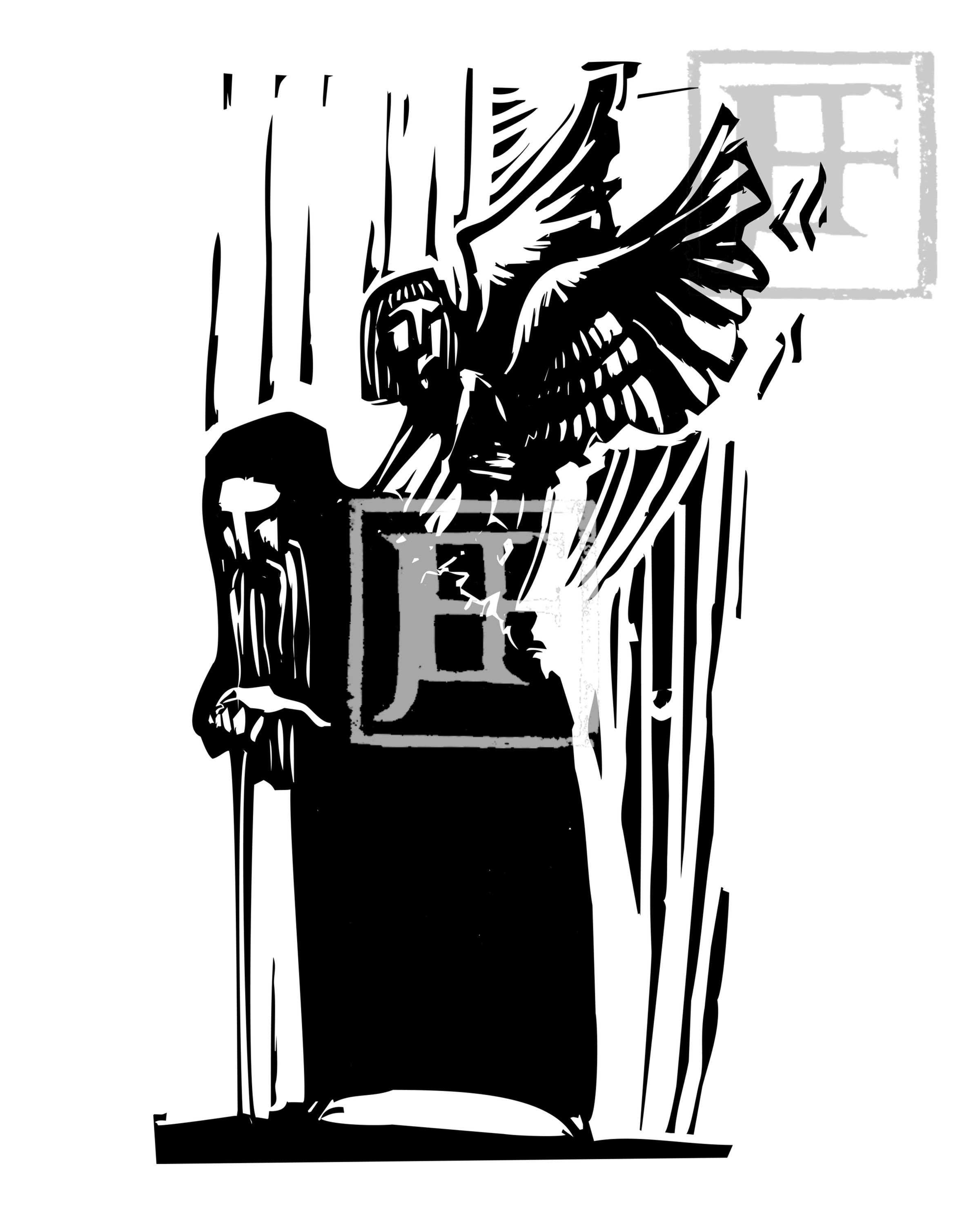 angel emerging  from a Chrysalis