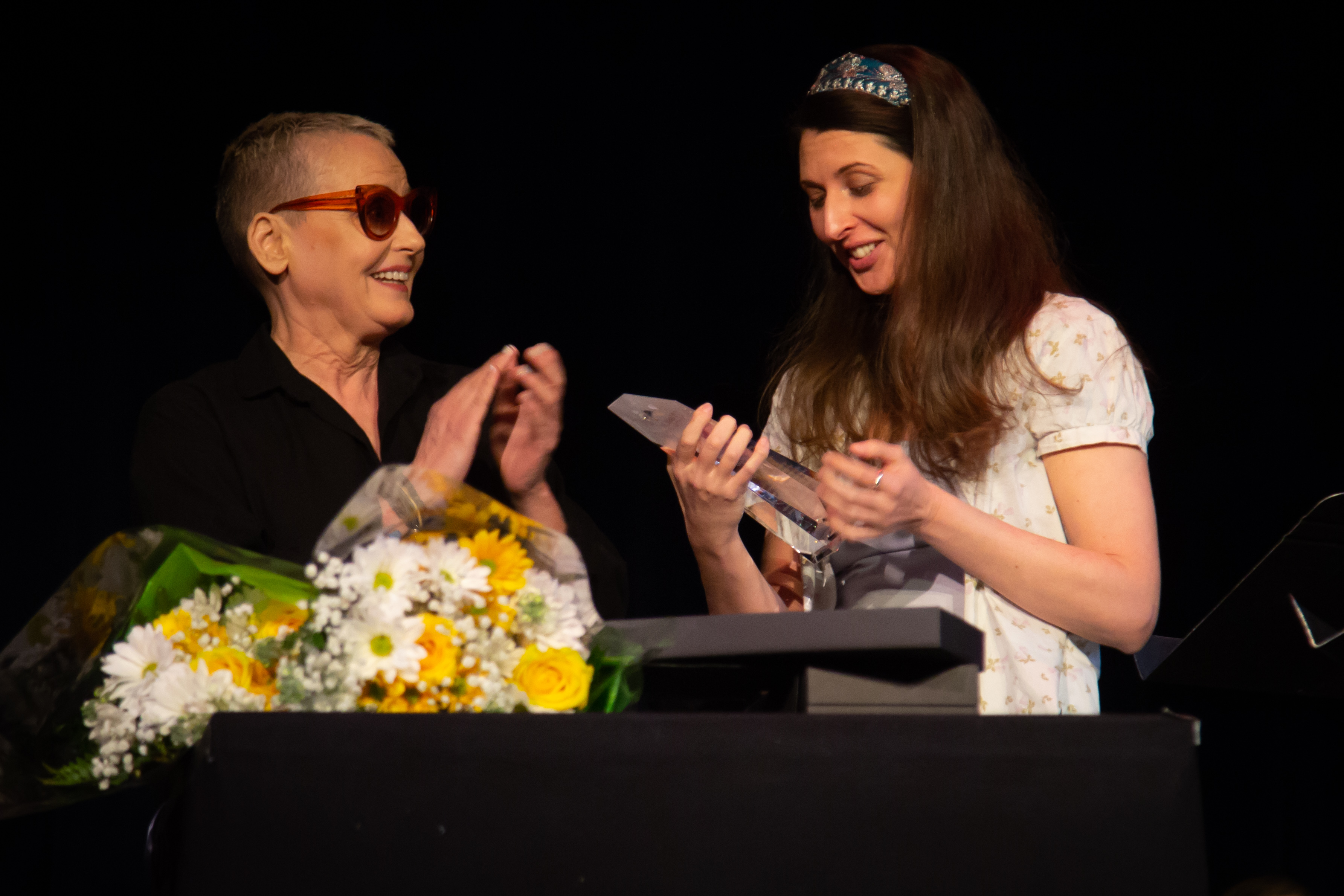 Receiving WellLife Award for TRIAL