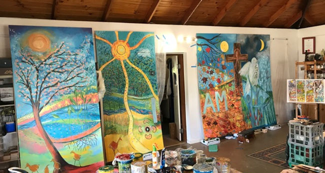 Aquinas Painting In Progress