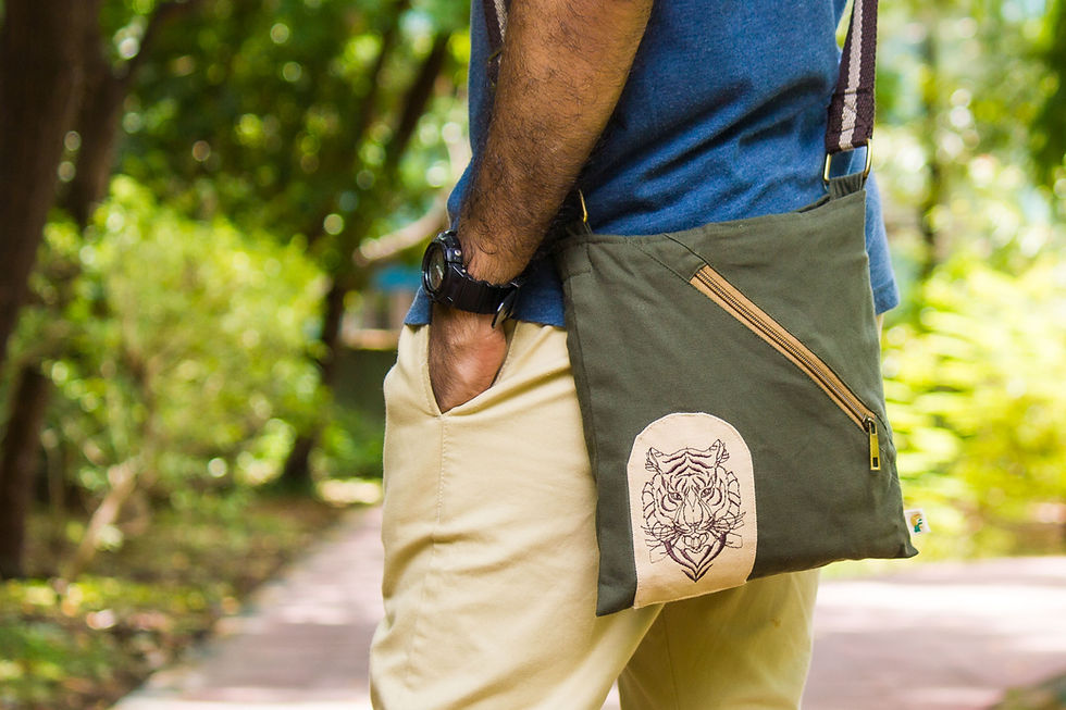 Thumbnail: Tiger Face Small Messenger Bag