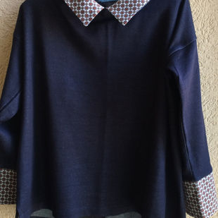 Felpa con colletto alla francese