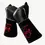 Thumbnail: Black welding gloves with reinforced leather and red embroidery for heat protection