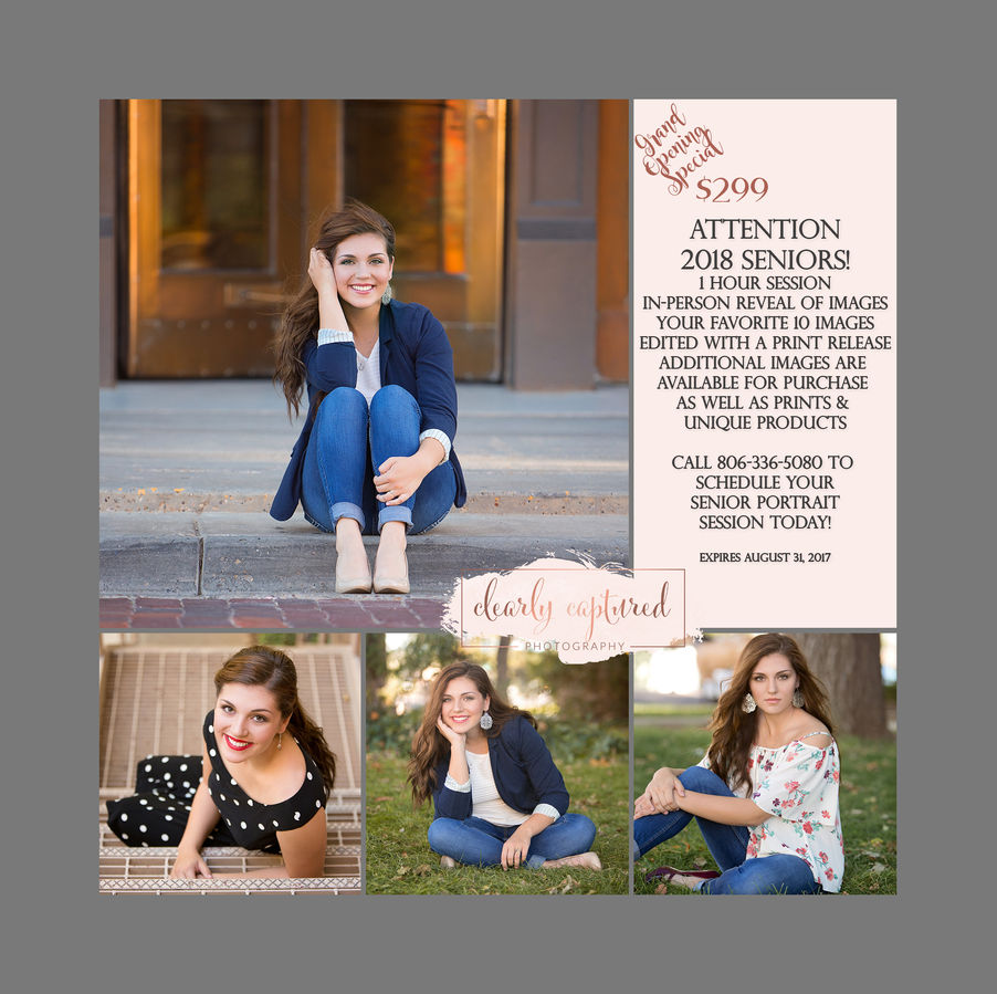 ATTENTION 2018 SENIORS | Amarillo Senior Photographer | Clearly Captured Photography
