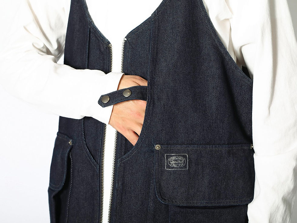 섬네일: SS22 TAKIBI Denim Vest Indigo
