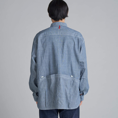 NANGA TAKIBI CHAMBRAY FIELD SHIRT NVY | CAMP STUDIO STORE
