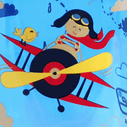 ภาพขนาดย่อ: NALGENE Grip-n-Gulp Blue w/Biplane