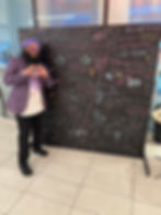 Frank with the final product of the Chalkboard of Love in NYC!!