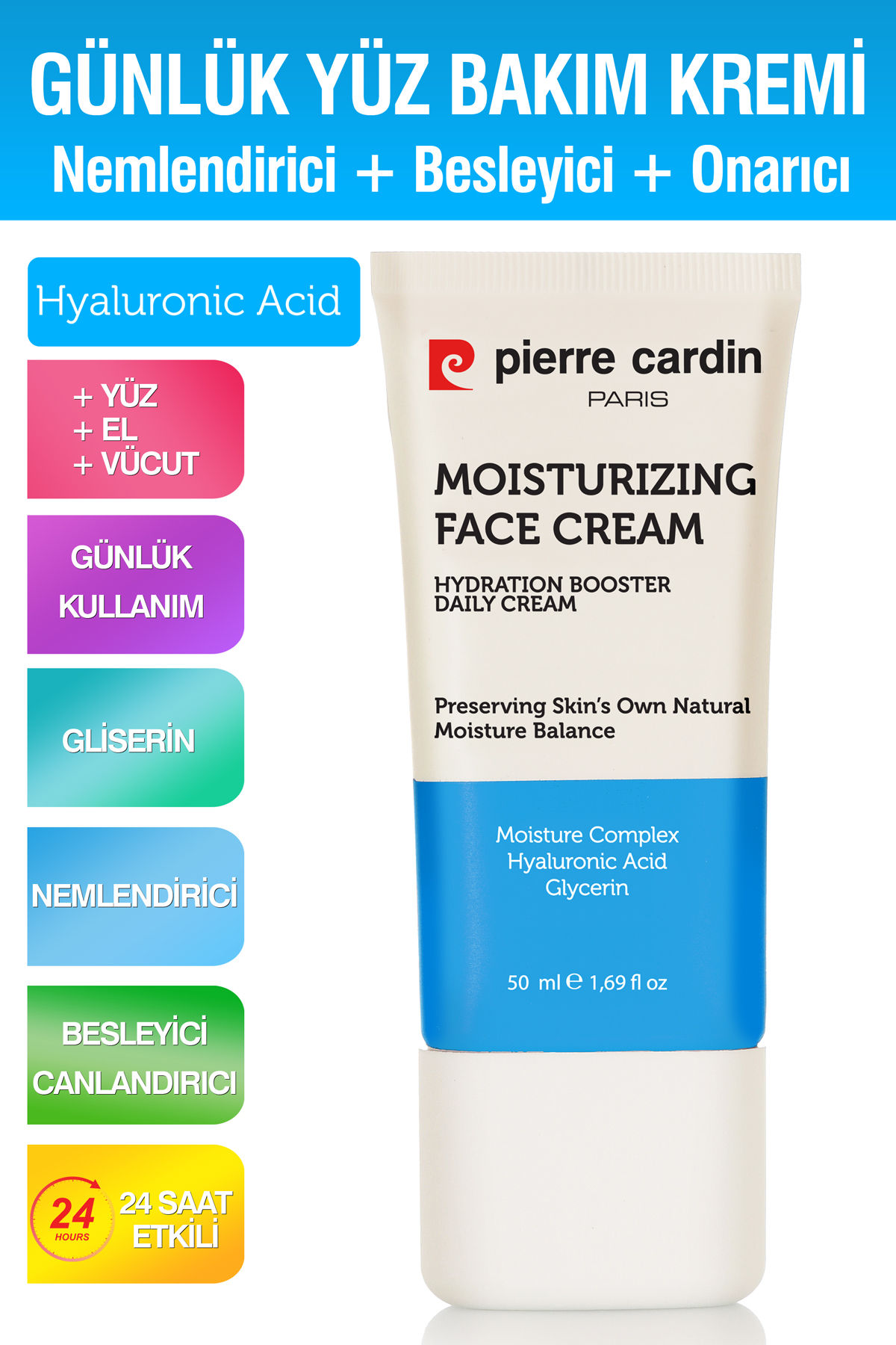 Pierre Cardin Nemlendirici&Besleyici Canlandırıcı Günlük Bakım Kremi 50 ml