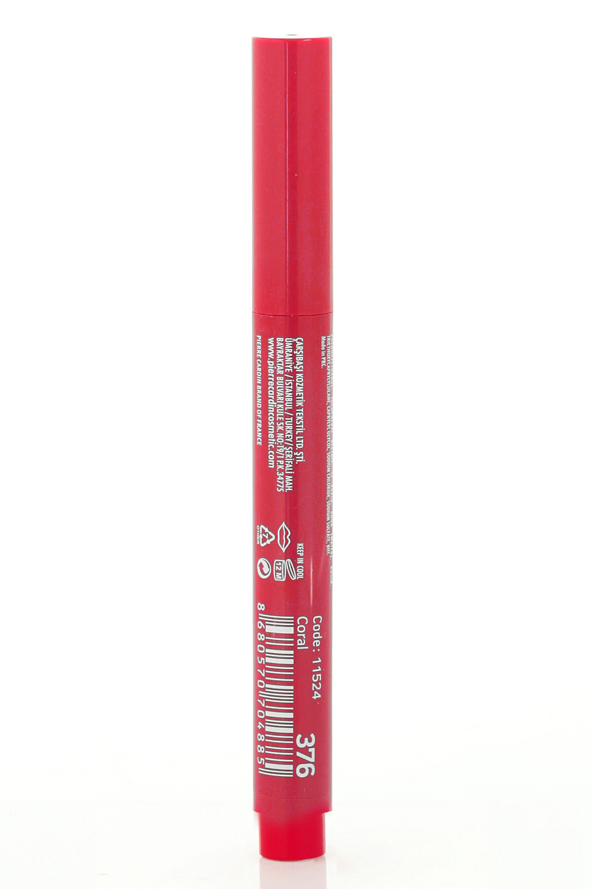 Pierre Cardin Chubby Dewy Glowy Lipstick-Ruj-Coral-376