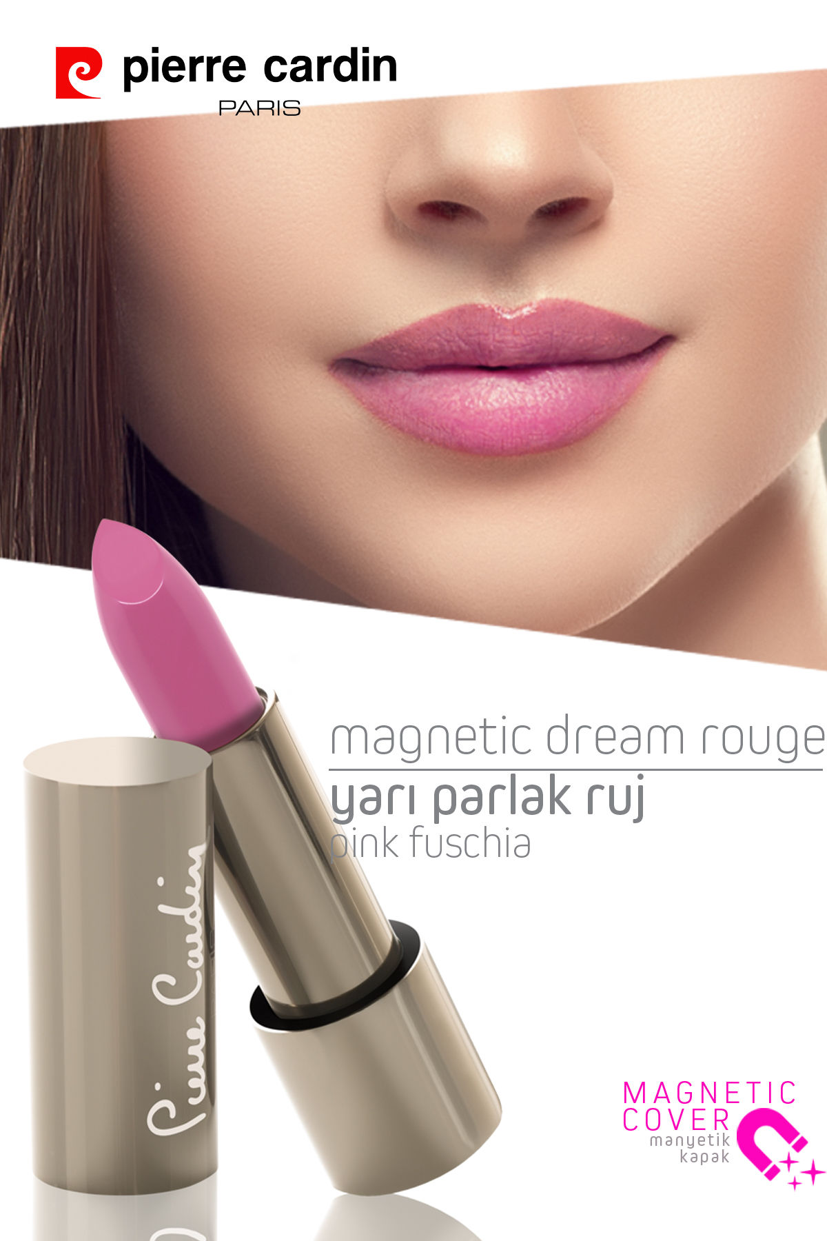 Pierre Cardin Magnetic Dream Lipstick - Pink Fuschia - 249