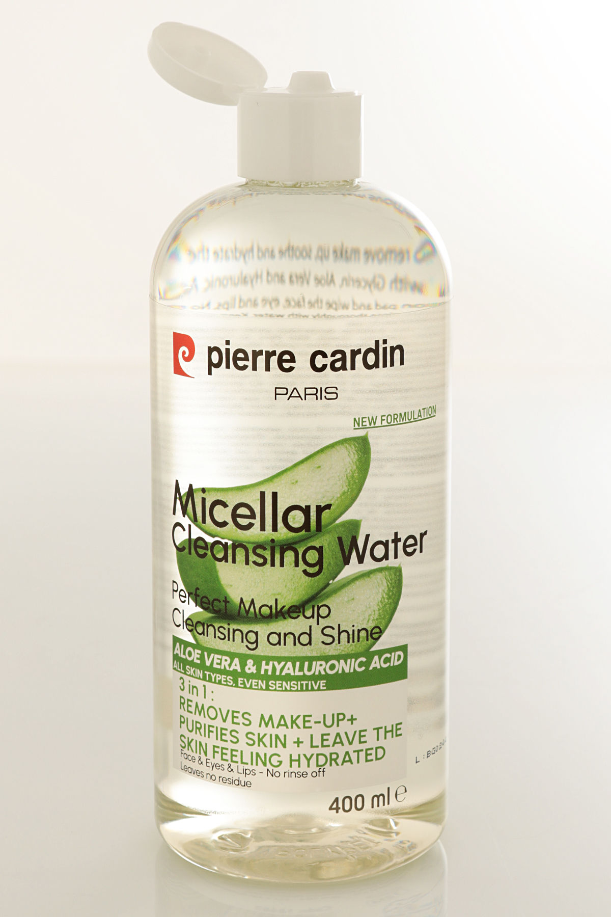 Pierre Cardin Cleansing Micellar Water with Aloe Vera&Hyaluronic Acid-400 ml