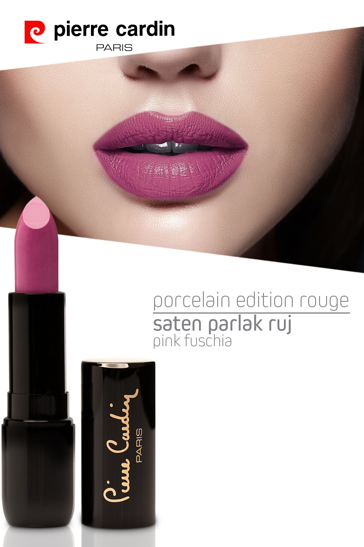 Pierre Cardin Porcelain Edition Lipstick - Pink Fuschia - 224