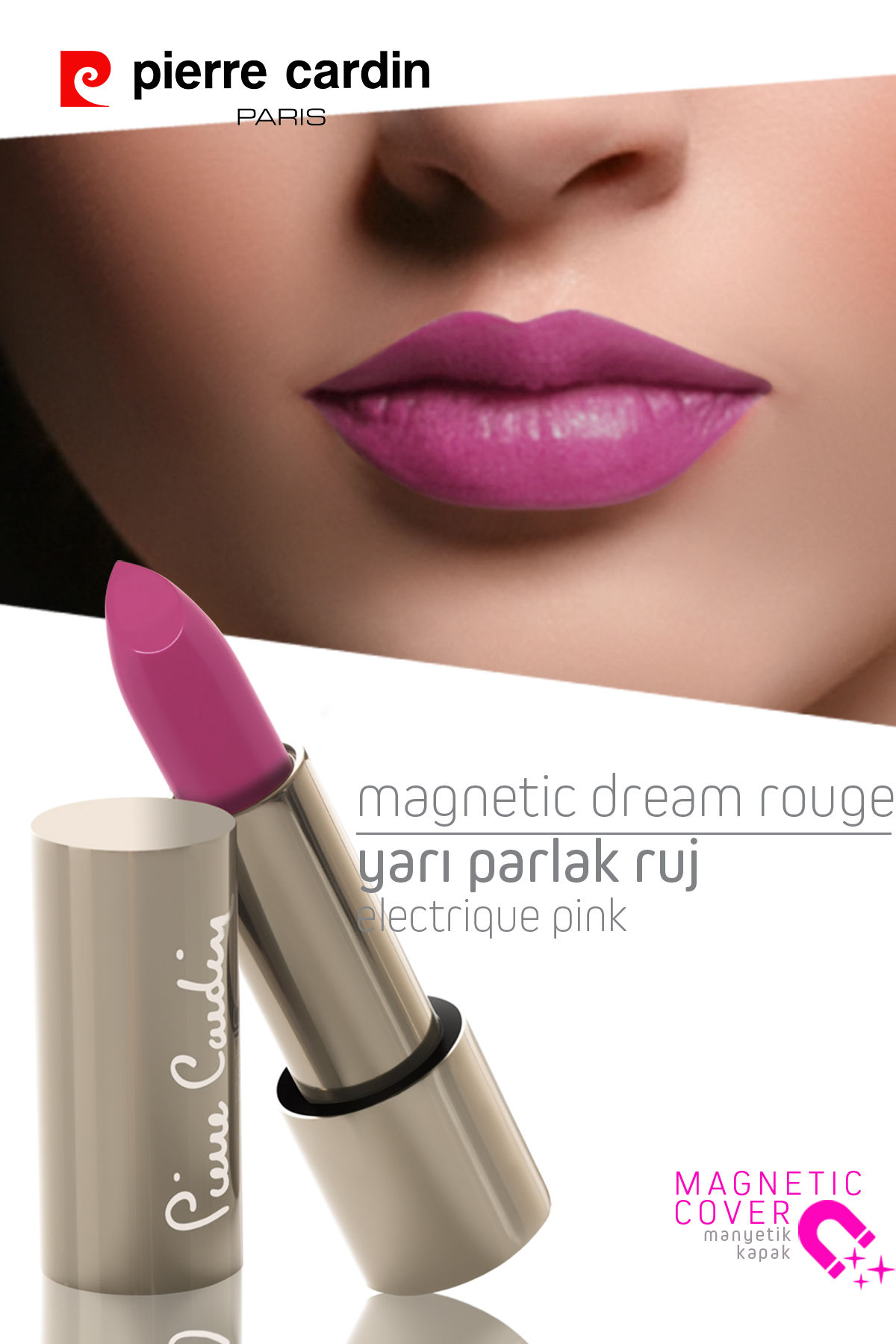 Pierre Cardin Magnetic Dream Lipstick - Electrique Pink - 251