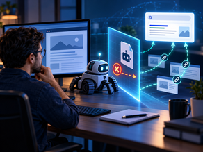 SEO specialist diagnosing a webpage indexed through links while a robots.txt rule blocks the search crawler