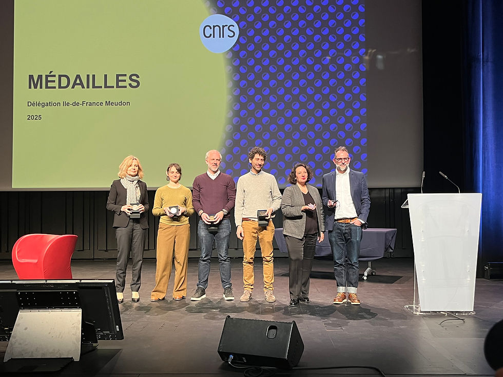 Photo des 6 lauréats 2025 de la Médaille du CNRS