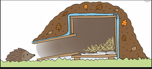 Hedgehog house diagram