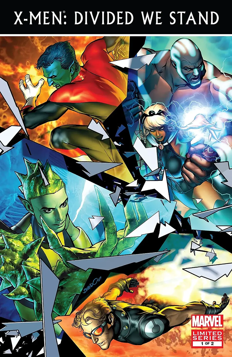 The cover of X-Men: Divided We Stand # 1