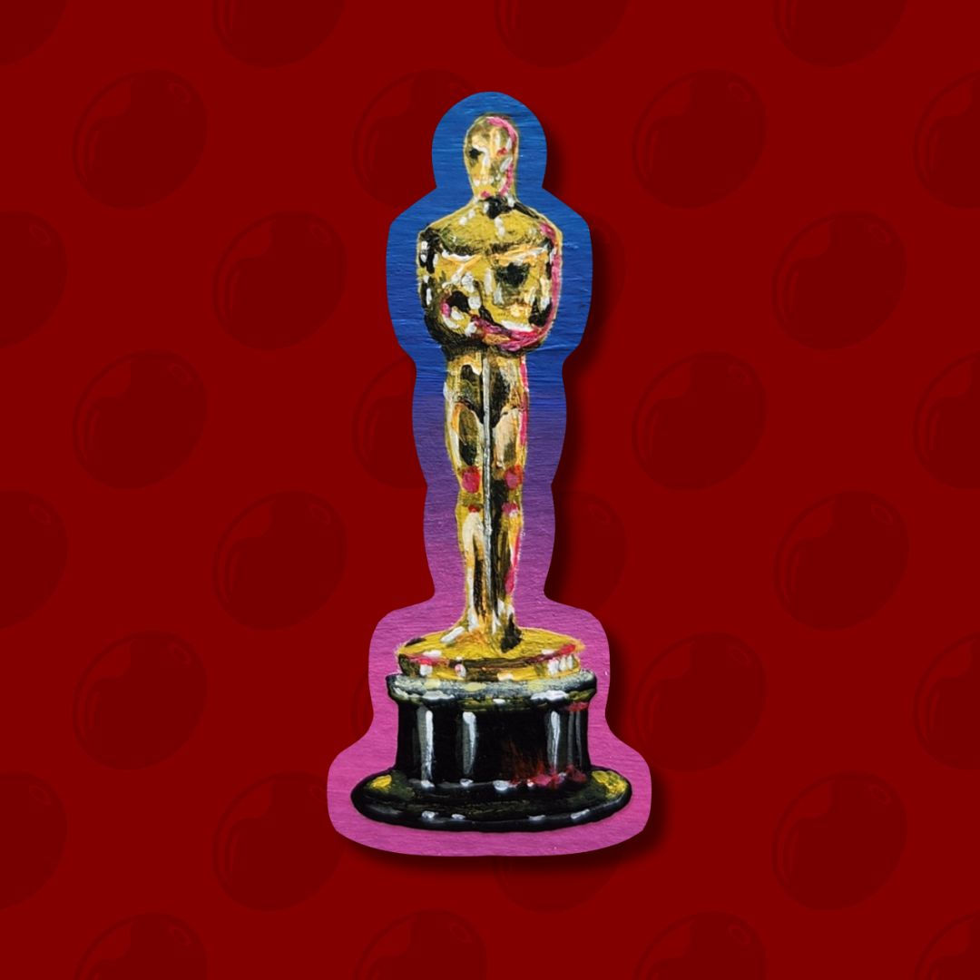 Academy Awards Oscar Statue Painting Sticker