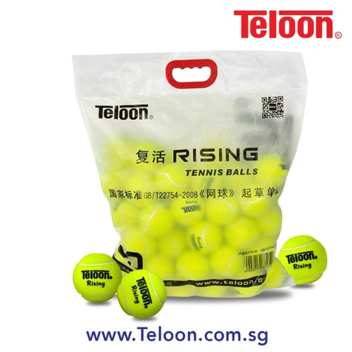 60 Balls TELOON TENNIS TRAINING BALLS “RISING” 60 Balls/Bag