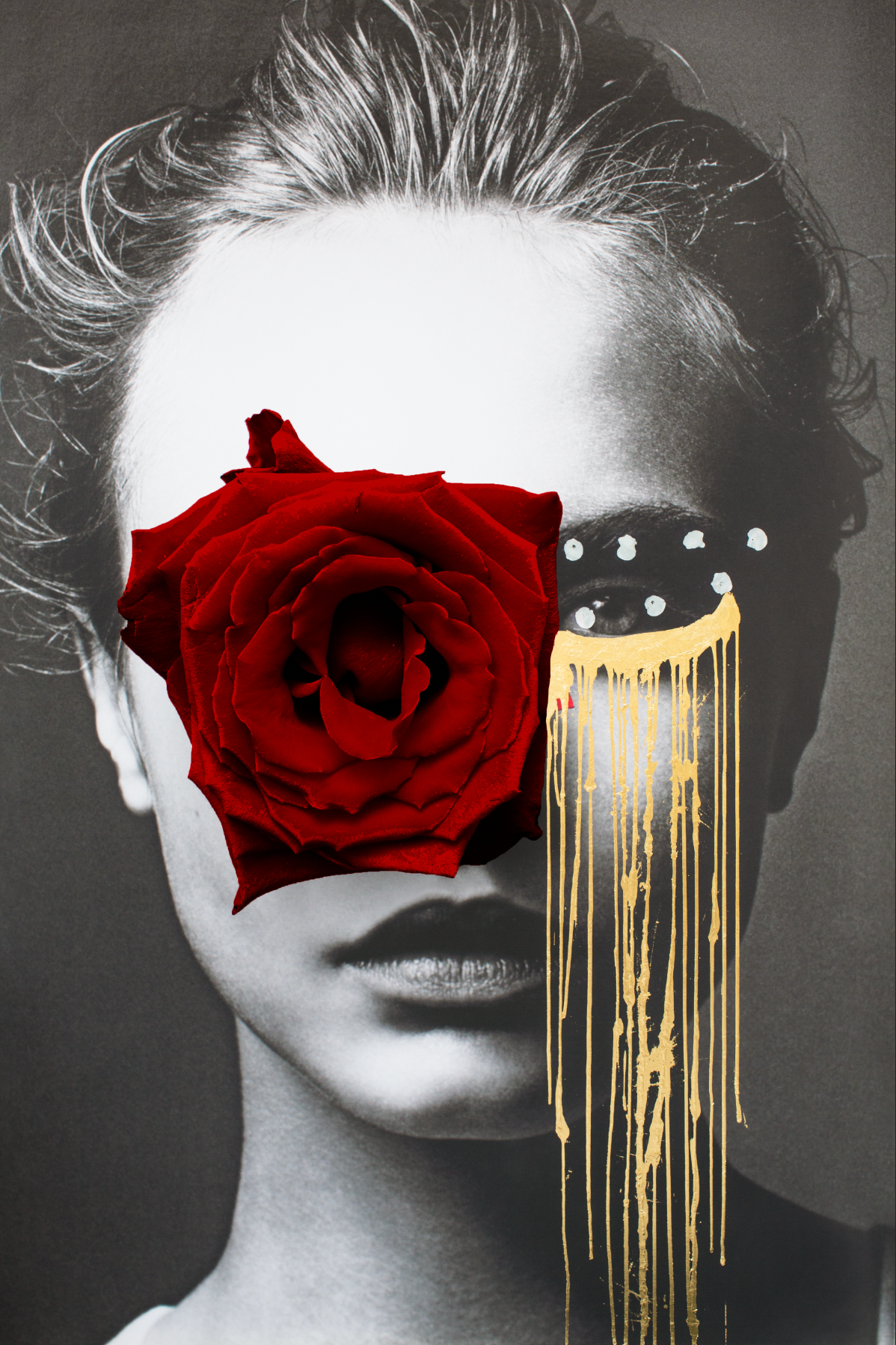 Golden Eye Burgundy Rose