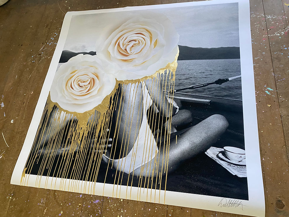 Thumbnail: Holiday White Rose Golden Drip, 2022
