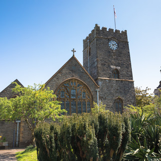 Pass Lynton church on Lynton circular pub walk