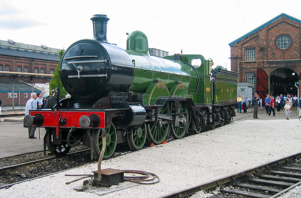GNR 4-4-2 No 990 ‘Henry Oakley’ on display at Doncaster Works Open Day on 27 July 2003.
