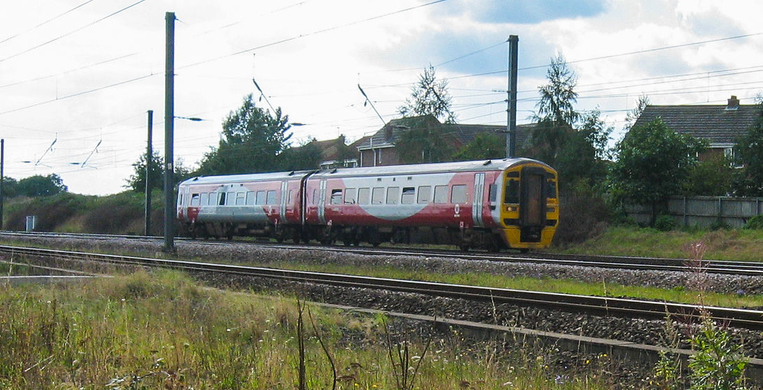 Arriva Northern Class 158 No 158901 heads north through Copmanthorpe towards York at 14:37 on 31 August 2004.